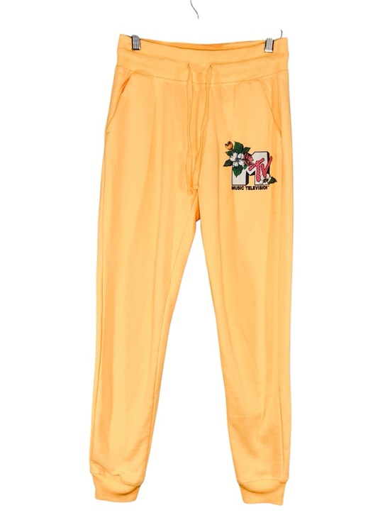 Viacom Pants - Viacom MTV Sunny Yellow Sweatpants Joggers with Floral Design Y2K Womens Size XS